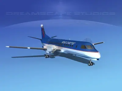 SAAB 2000 Boyd Charter 3D model