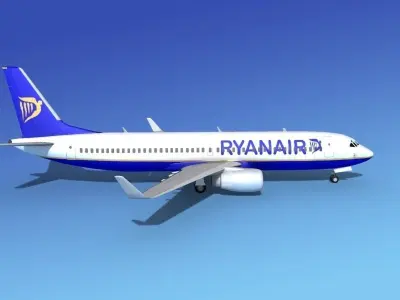 Boeing 737-800 Ryanair 3D model