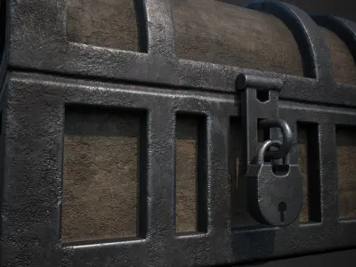 treasure chest Low-poly 3D model