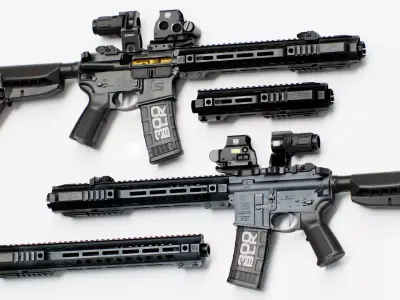 SAI GRY SBR 300 BLK Modular Rifle 3 in 1 Low-poly 3D model