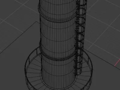 OLD FACTORY CHIMNEY 3D model