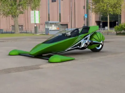 Futuristic Motorcycle 3D model