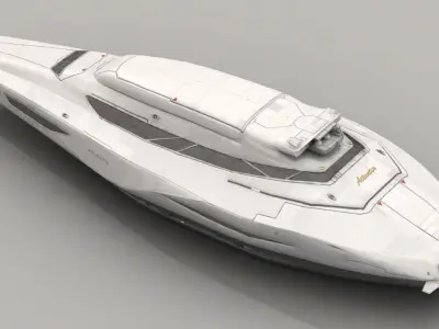 Space yacht 3D model