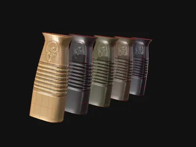 Skull Foregrip PBR Low-poly 3D model