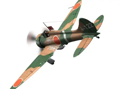 Mitsubishi A5M2 Type96 - Claude 3D model