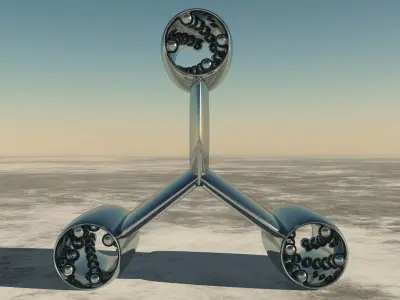 Tri Wind Conduction Funnels Free 3D model