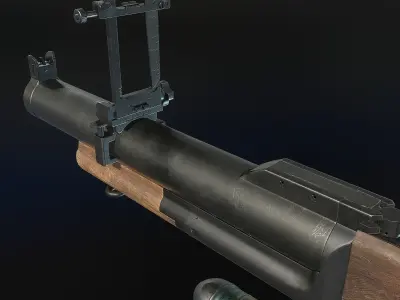 M79 Grenade Launcher Low-poly 3D model