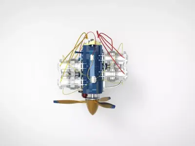 Airplane engine A 3D model