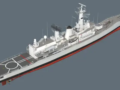 Condell class frigate 3D model