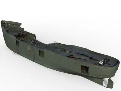 Ship wreck steamer 3D model