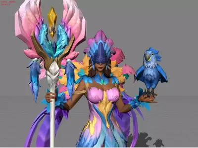 Pharsa Samba Muse Low-poly 3D model