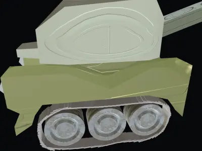 Game Ready Tank Low-poly 3D model