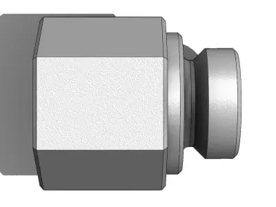 Conexao Connection Femea Female 1-4 NPT x Macho Male M14 x 15 3D model