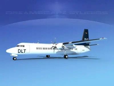 Fokker F-60 DLT 3D model