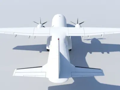 CASA C-295 AIRBUS C295 Static low poly turboprop military Low-poly 3D model