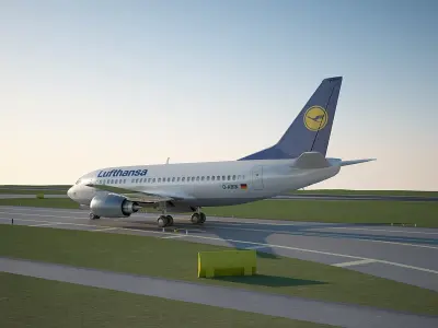 boeing 737 500 lufthansa 3D model