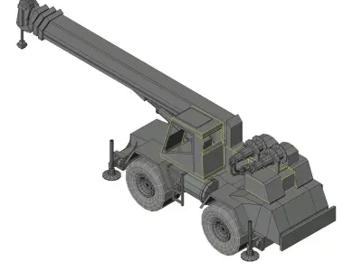 Mobile Crane 25T-08 Low-poly 3D model