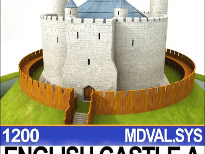 Medieval English Castle A 3D model