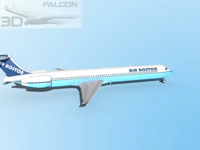 Falcon3D MD-80 Air Boston 3D model