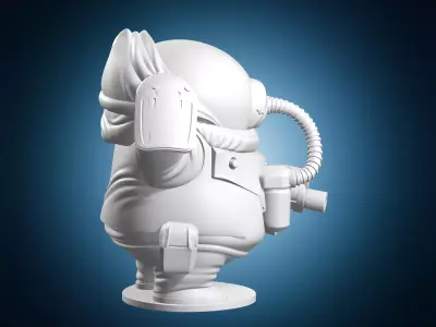 Astronaut Bard League of Legends Statue 3D print model