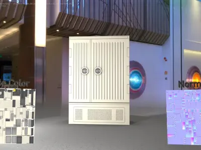 Electrical Distribution Cabinet 116 Low-poly 3D model