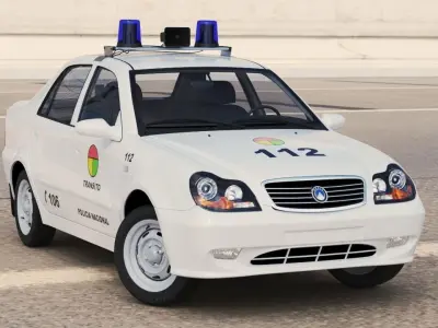 Cuban Police Patrol Geely CK 3D model