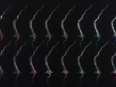 Warped Great Kris - An Indonesia Inspired Fantasy Sword Free low-poly 3D model