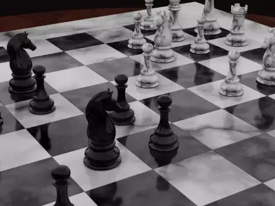 Classic Chess Low-poly 3D model