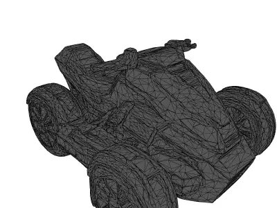 Futuristic Hoverbike Engine 3D Model 3D model purchase