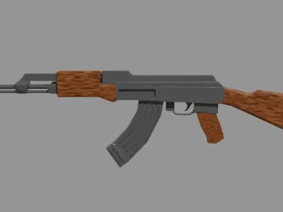 Low poly AK-47 Free low-poly 3D model