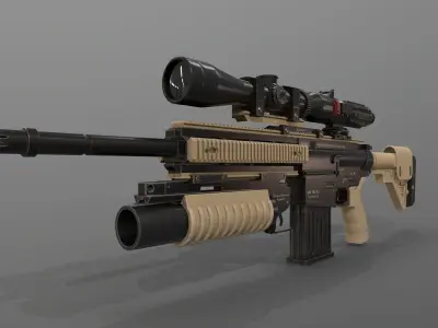 MR 762 Assault Rifle 3D model