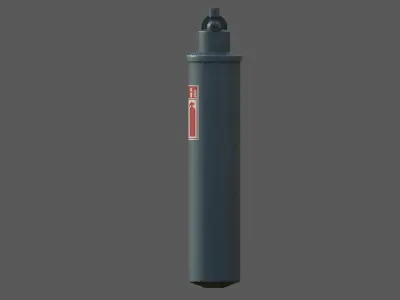 Fire extinguisher - Water H2O Low-poly 3D model