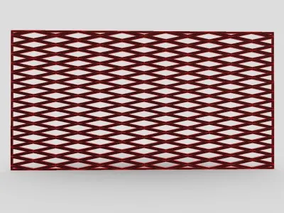 Grill Mesh Low-poly 3D model