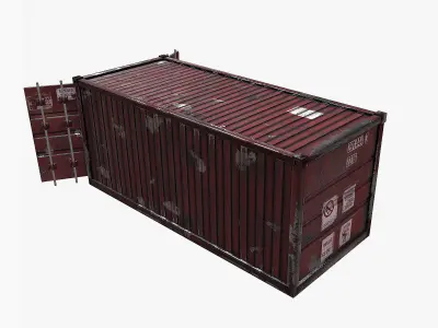 Container 4 shipping Low-poly 3D model