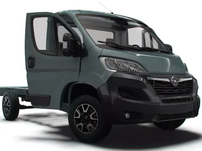 Opel Movano Chassis Truck SCab 3450WB HQInterior 2023 3D model