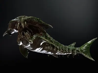 AlienShark 7 Low-poly 3D model