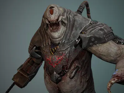 Biochemical Monster 06 Low-poly 3D model