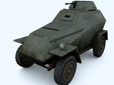 BA-64 light armored car 3D model