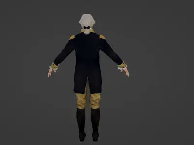 Low Poly George Washington Low-poly 3D model
