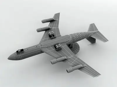 E-3 Sentry AWACS Aircraft Low-poly 3D model