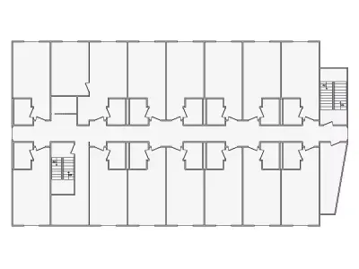 Commercial Interior Sketch - 5501-6000 SF - Xactimate 3D model