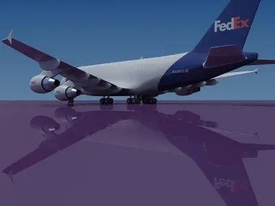 FedEx 3D Model Airbus A380 3D model