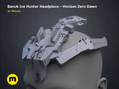 Banuk Ice Hunter Headpiece - Horizon Zero Dawn 3D print model