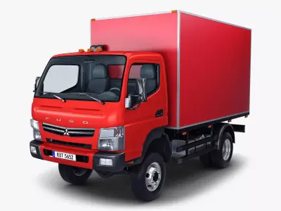 Mitsubishi Fuso Canter 4x4 Box 3D model