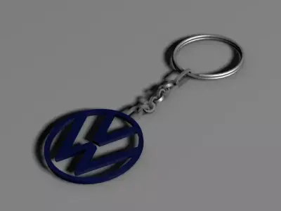 Key fob for Volkswagen brand Low-poly 3D model