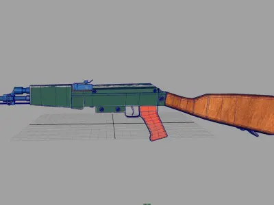 cartoon ak47 toy model 3D model