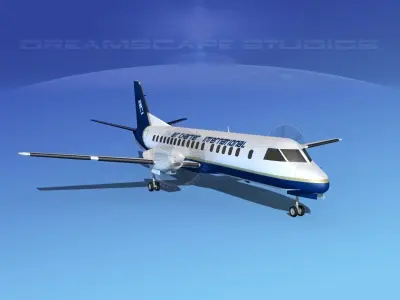 SAAB 2000 Air Charter Intl 3D model