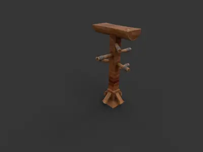 dummy dojo stylized Low-poly 3D model