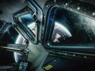 Space kit spaceships planets UE Low-poly 3D model