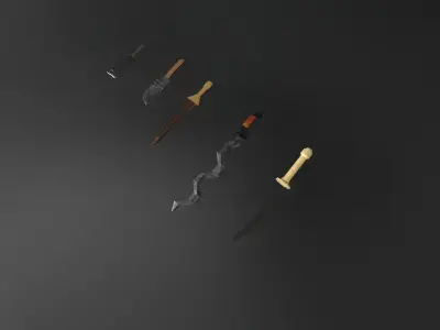 Pack 5 blades free trial Free low-poly 3D model